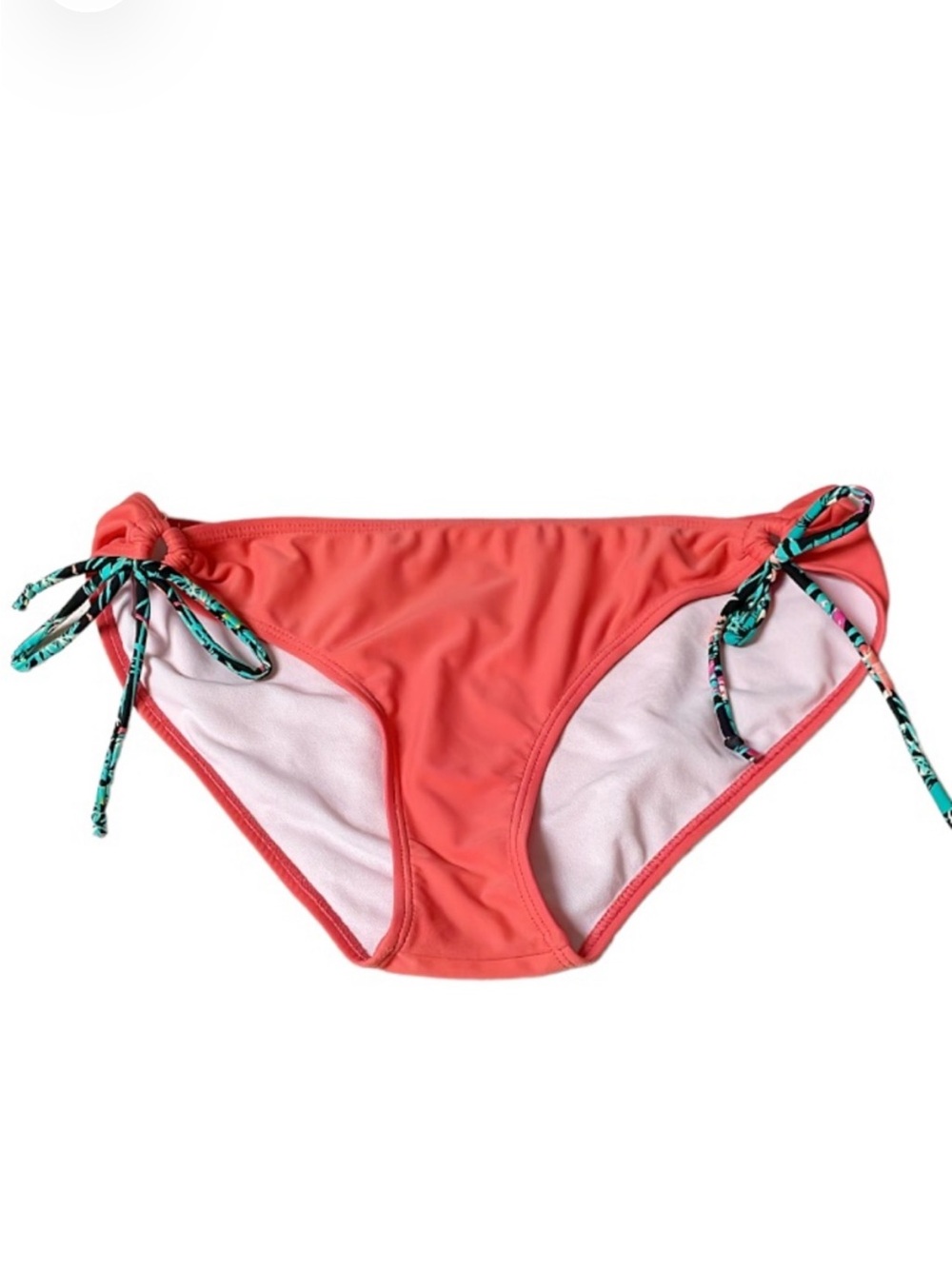 Tops & Bottoms coral pink tie side bikini bottoms size small
